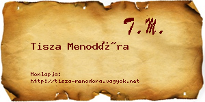 Tisza Menodóra névjegykártya